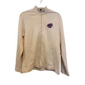 Cutter & Buck Super Bowl XLIII Full-Zip Jacket Beige Large 100% Pima Cotton